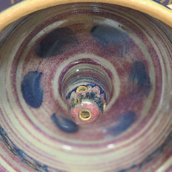 Vintage David Norton Handmade Pottery Vegetable/Seafood Steamer Signed - Picture 4 of 12